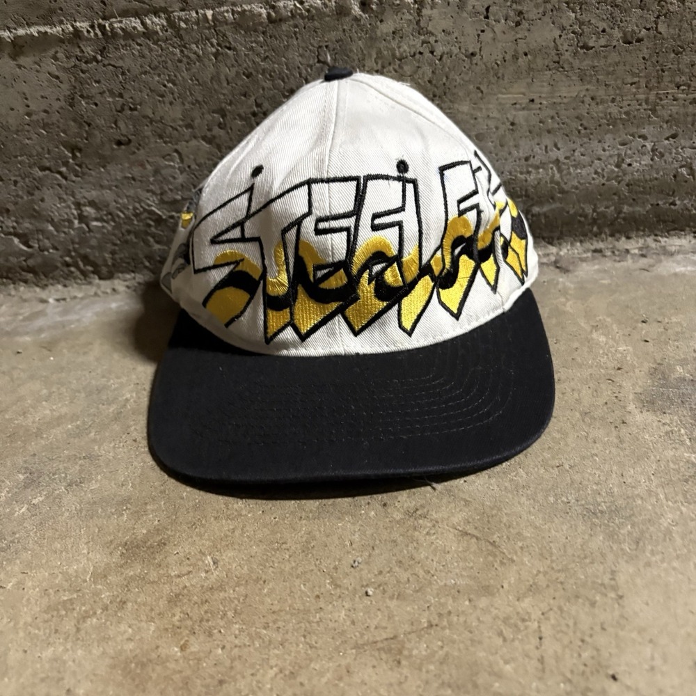 Rare 90s Vintage Pittsburgh Steelers Graffiti Style Snapback Drew Pearson READ